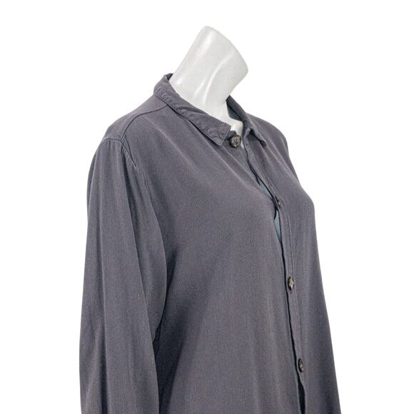 CP SHADES Women's Rayon Oversize Button Down Shirt in Gray Size Small - Picture 13 of 13